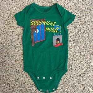 Green Goodnight Moon onsie